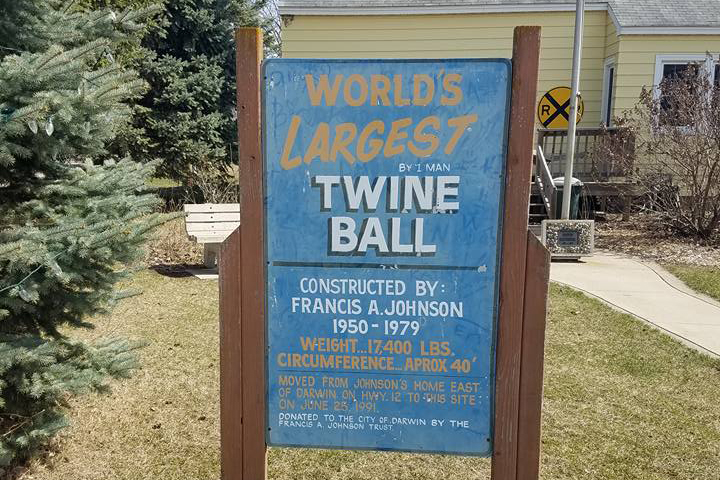 sign for worlds largest twin ball